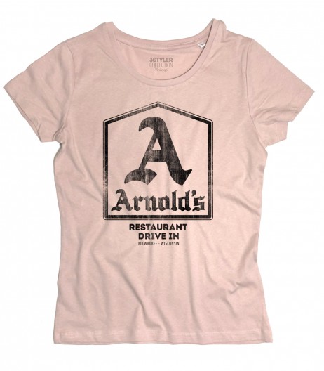 Arnold's t-shirt donna ispirata al drive-in dove si riunivano i protagonisti di Happy Days