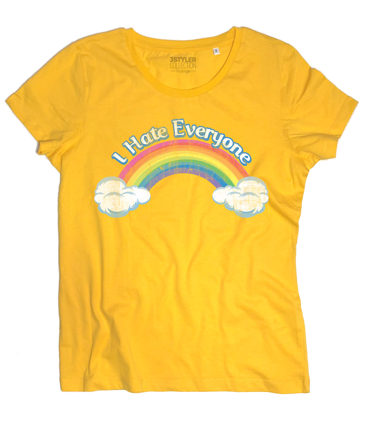 I hate everyone t-shirt donna ispirata al cartone animato cult anni 80 dei Care Bears