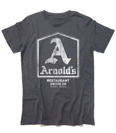 Arnold's t-shirt uomo ispirata al drive-in dove si riunivano i protagonisti di Happy Days