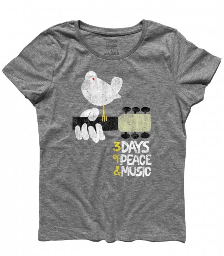 woodstock concerto t-shirt donna peace love music