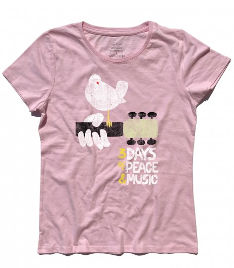 woodstock concerto t-shirt donna peace love music