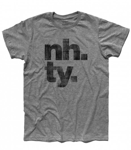 poker online t-shirt uomo con scritta NH. TY.