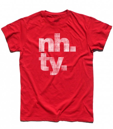 poker online t-shirt uomo con scritta NH. TY.