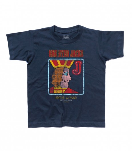 Twin Peaks t-shirt bambino raffigurante l'insegna dell' One Eyed Jaks