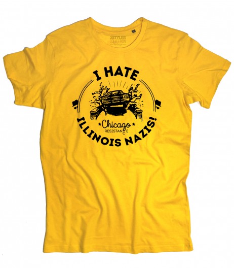 blues brothers t-shirt uomo I hate Illinois nazis