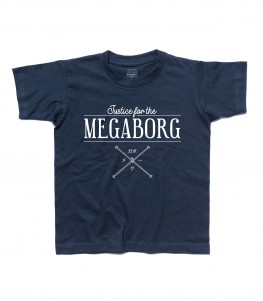 Daitarn 3 t-shirt bambino con scritta Justice for the Megaborg
