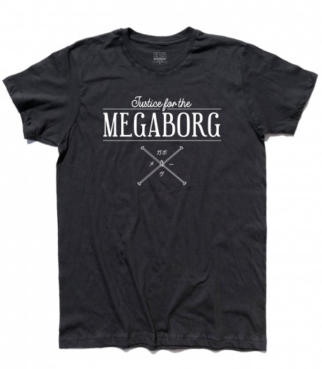 Daitarn 3 t-shirt uomo con scritta Justice for the Megaborg