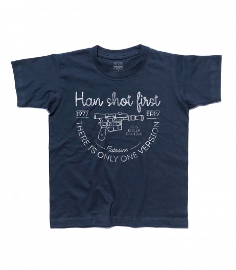 han shot first t-shirt bambino inspired by Star Wars