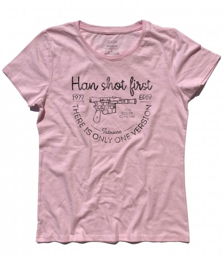 han shot first t-shirt donna inspired by Star Wars