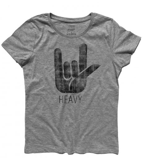 corna t-shirt donna simbolo dell'hard rock e dell' heavy metal
