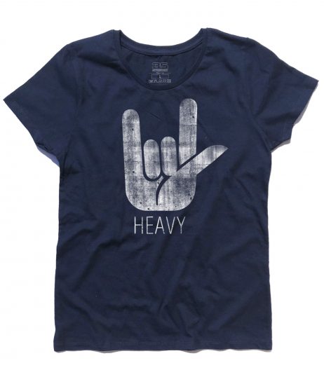 corna t-shirt donna simbolo dell'hard rock e dell' heavy metal