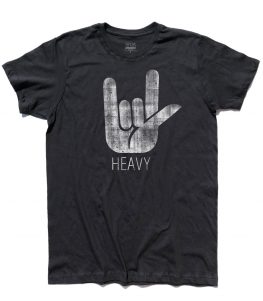 corna t-shirt uomo simbolo dell'hard rock e dell' heavy metal