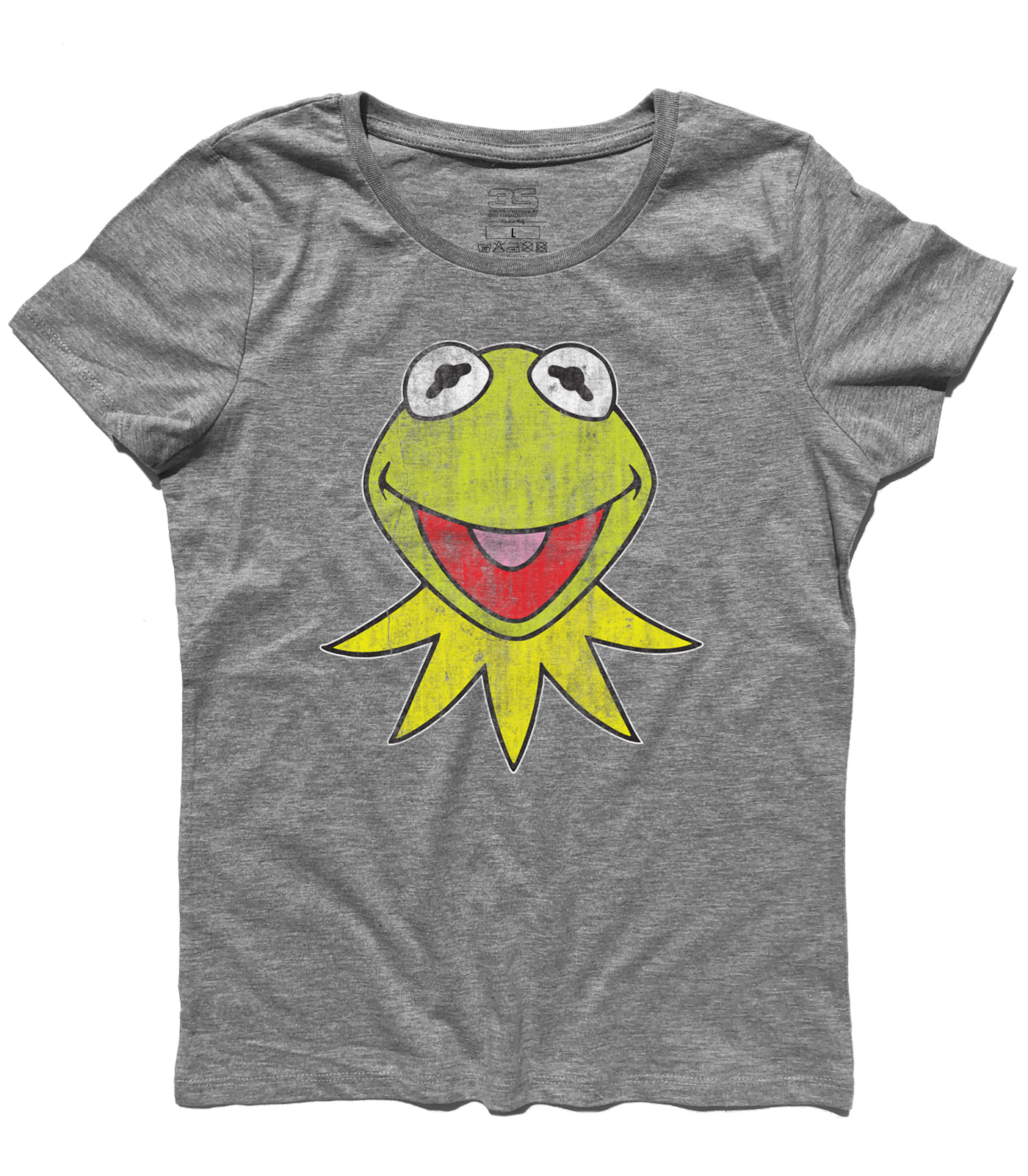 kermit_muppets_show_t-shirt_donna_GM kermit t-shirt donna raffigurante la rana presentatrice del Muppet Show
