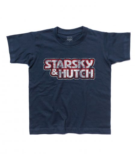 Starsky & Hutch t-shirt bambino raffigurante il logo della serie antichizzato