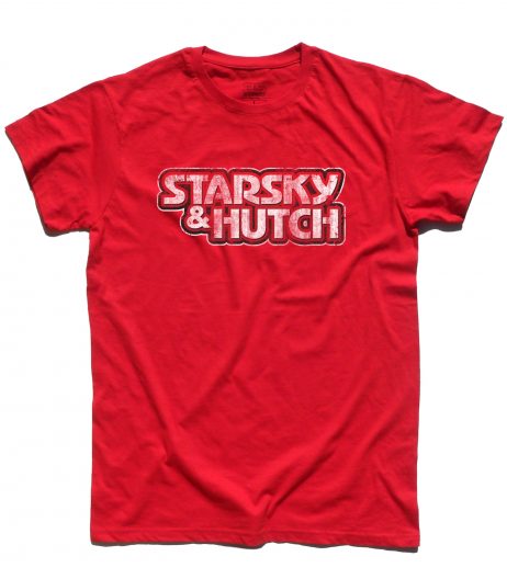 Starsky & Hutch t-shirt uomo raffigurante il logo della serie antichizzato