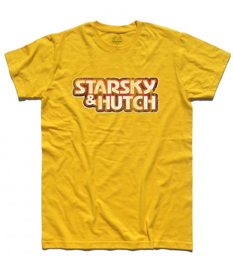 Starsky & Hutch t-shirt uomo raffigurante il logo della serie antichizzato