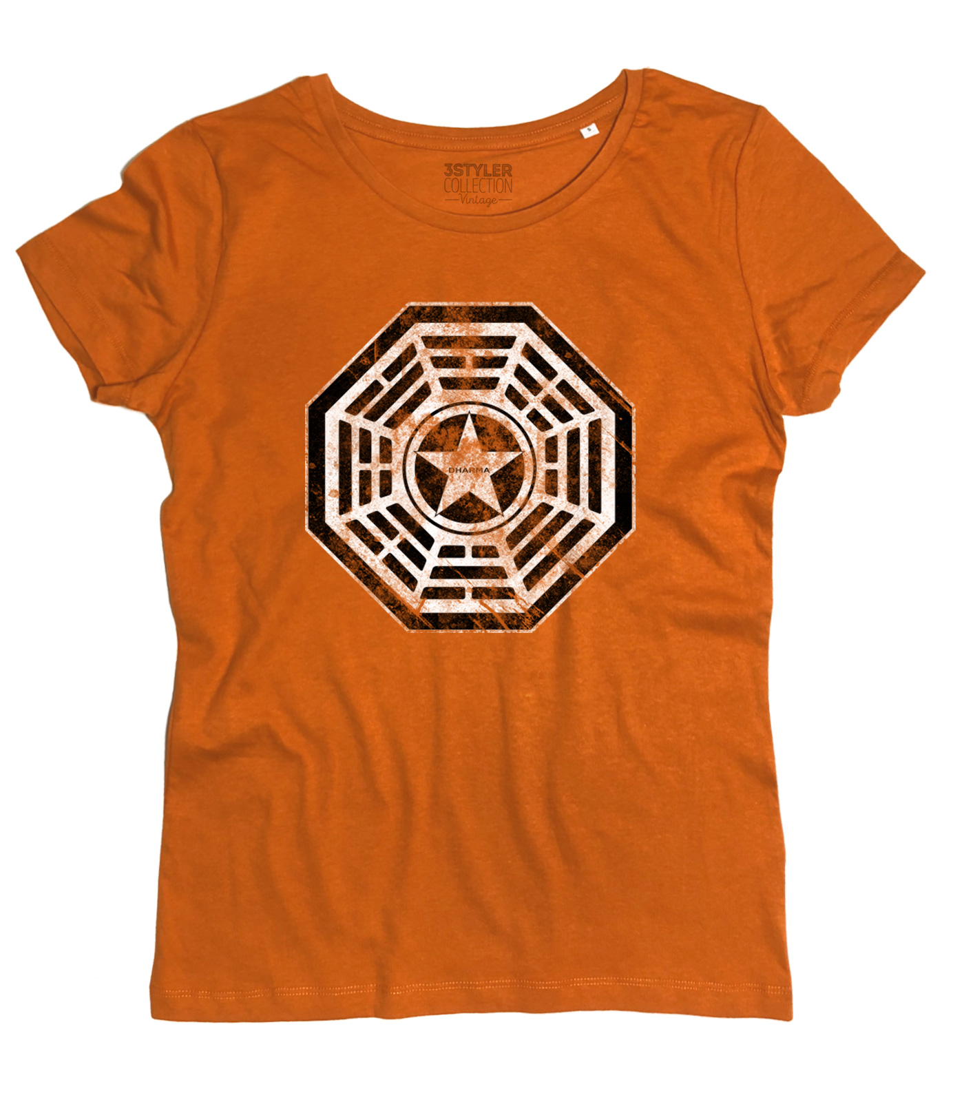 t-shirt_donna_dharma_lost_security_la_fleur_OR DHARMA Security t-shirt donna ispirata a Lost