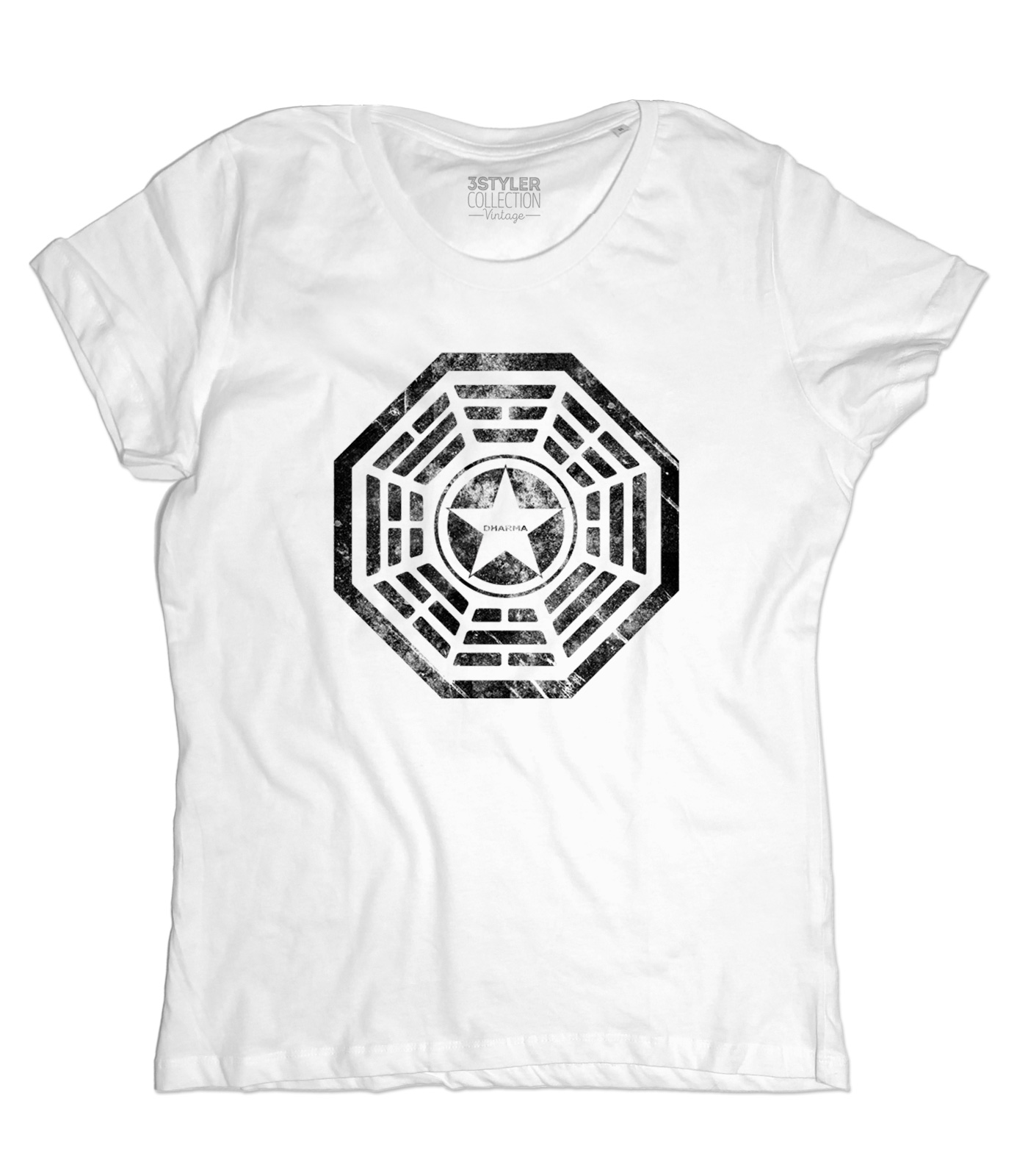 t-shirt_donna_dharma_lost_security_la_fleur_WH DHARMA Security t-shirt donna ispirata a Lost