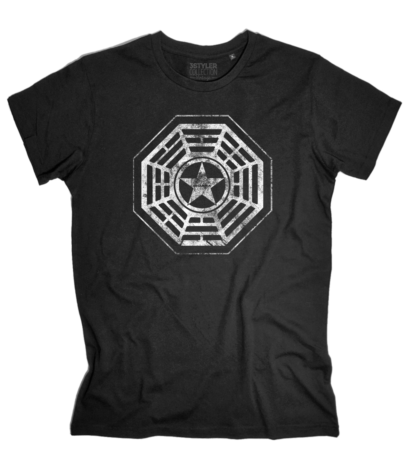 t-shirt_uomo_dharma_lost_security_la_fleur_BK DHARMA Security t-shirt uomo ispirata a Lost