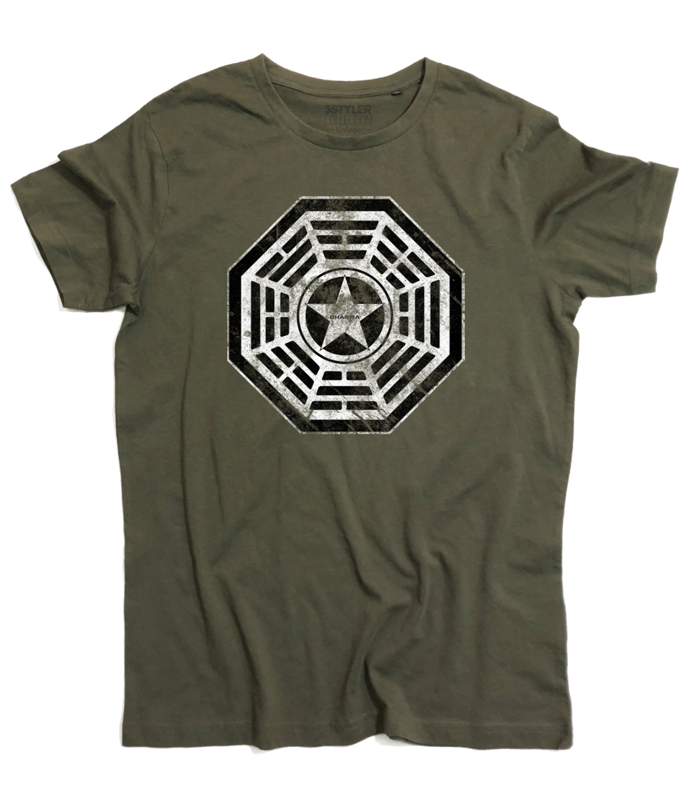 t-shirt_uomo_dharma_lost_security_la_fleur_VD DHARMA Security t-shirt uomo ispirata a Lost