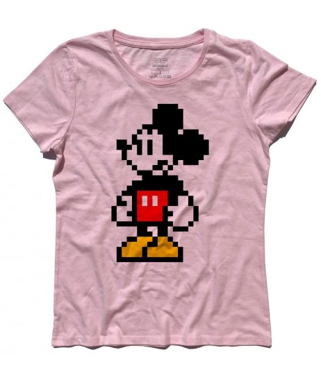 Topolino t-shirt donna in versione pixel