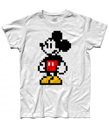 Topolino t-shirt uomo in versione pixel
