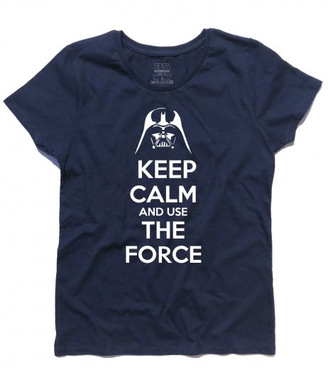 keep calm star wars t-shirt donna con scritta keep calm and use the force