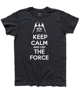 keep calm star wars t-shirt uomo con scritta keep calm and use the force