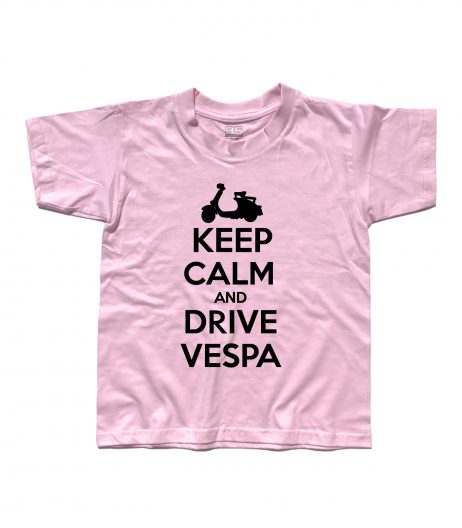 keep calm vespa t-shirt bambino con scritta keep calm and drive vespa