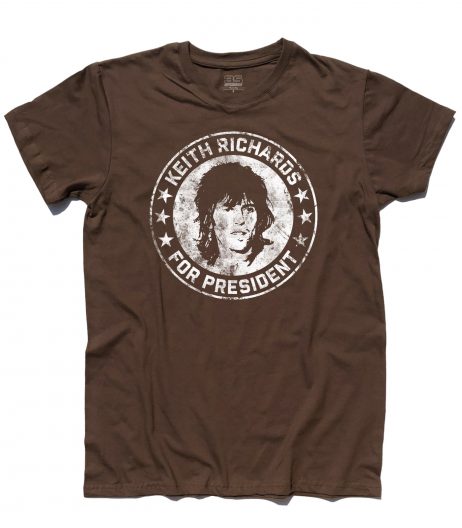 Keith Richards for President t-shirt uomo gialla - Votate per lui! | 3stylershop.it